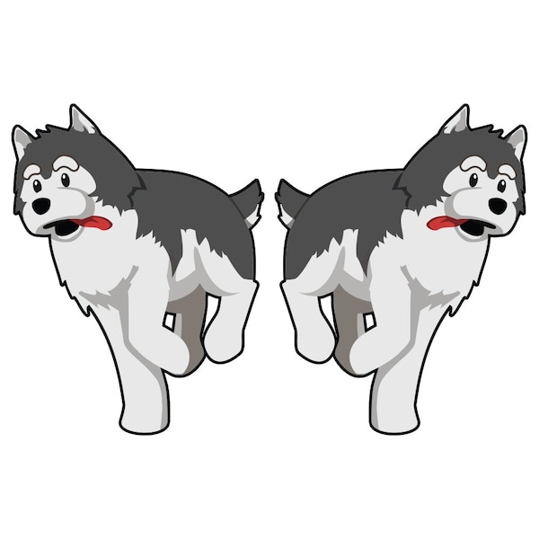 Alaskan Malamute Dog Decal, Dog Lover Decor Vinyl Sticker